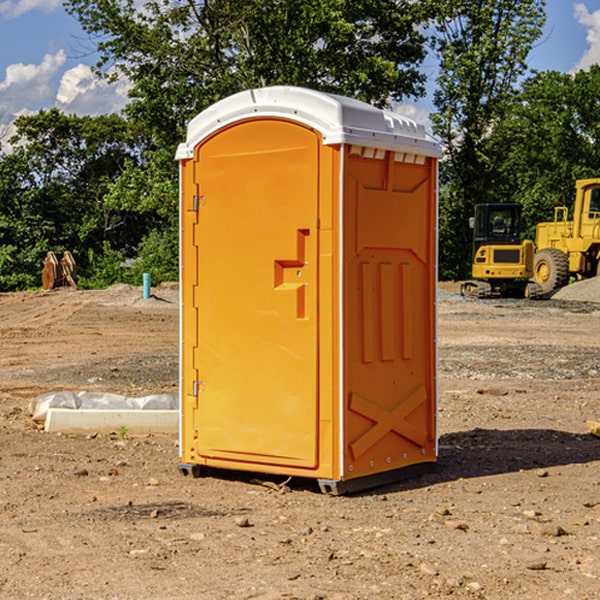 what is the maximum capacity for a single porta potty in Clermont IA